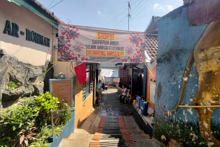 Salah satu wilayah pemukiman di Kota Malang saat PPKM Mikro RT/RW (blok-a/bob bimantara)