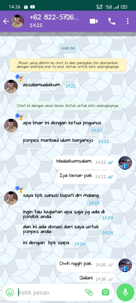 Orang Mengaku Bupati Malang Sanusi