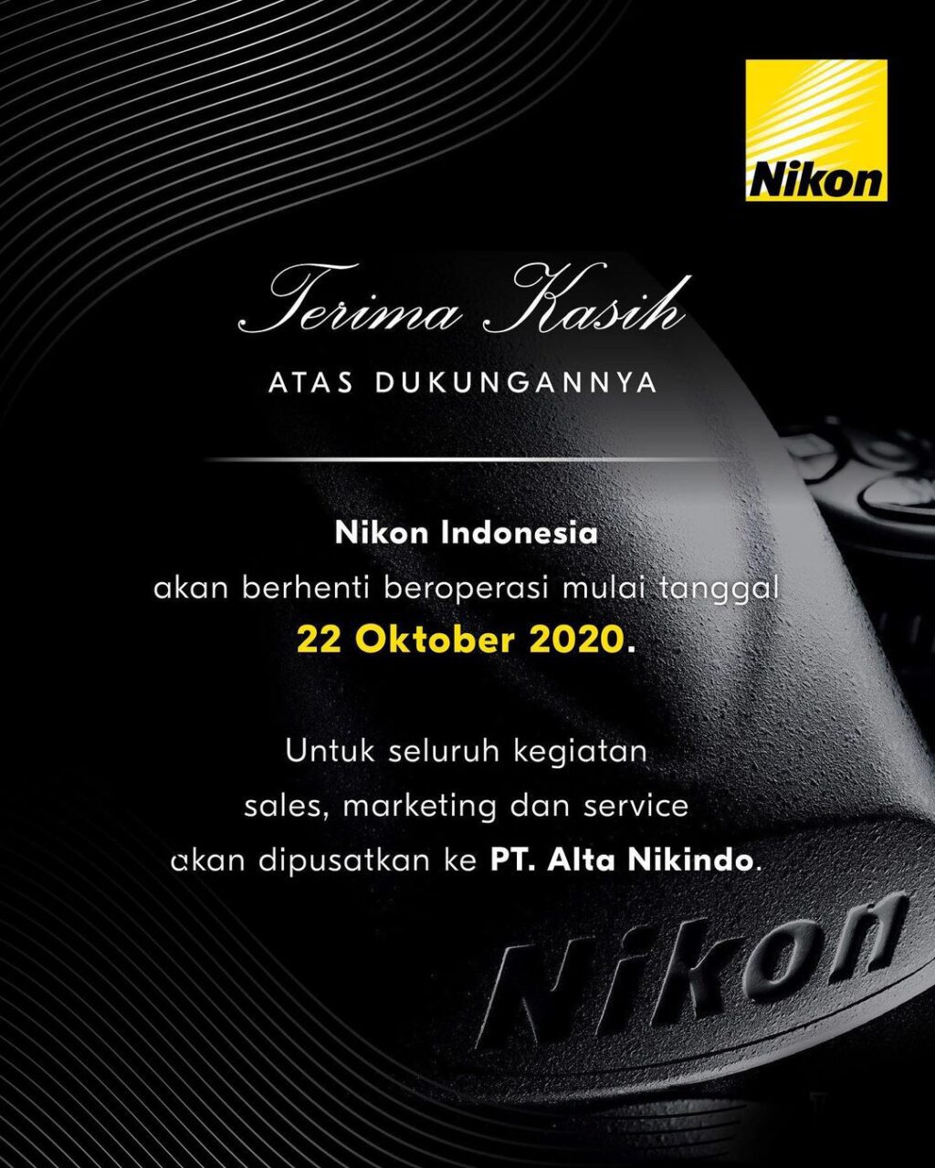 Nikon Pamit Indonesia 2020