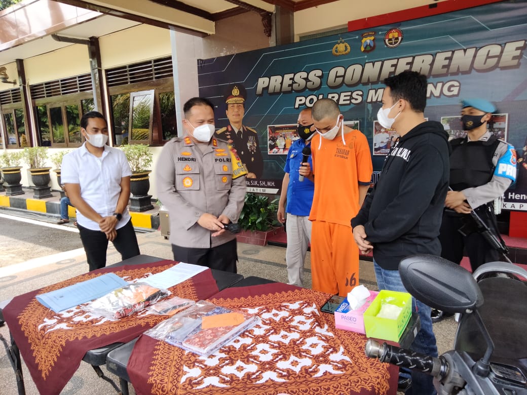 RPR (16) mucikari yang kasusnya dirilis di Mapolres Malang