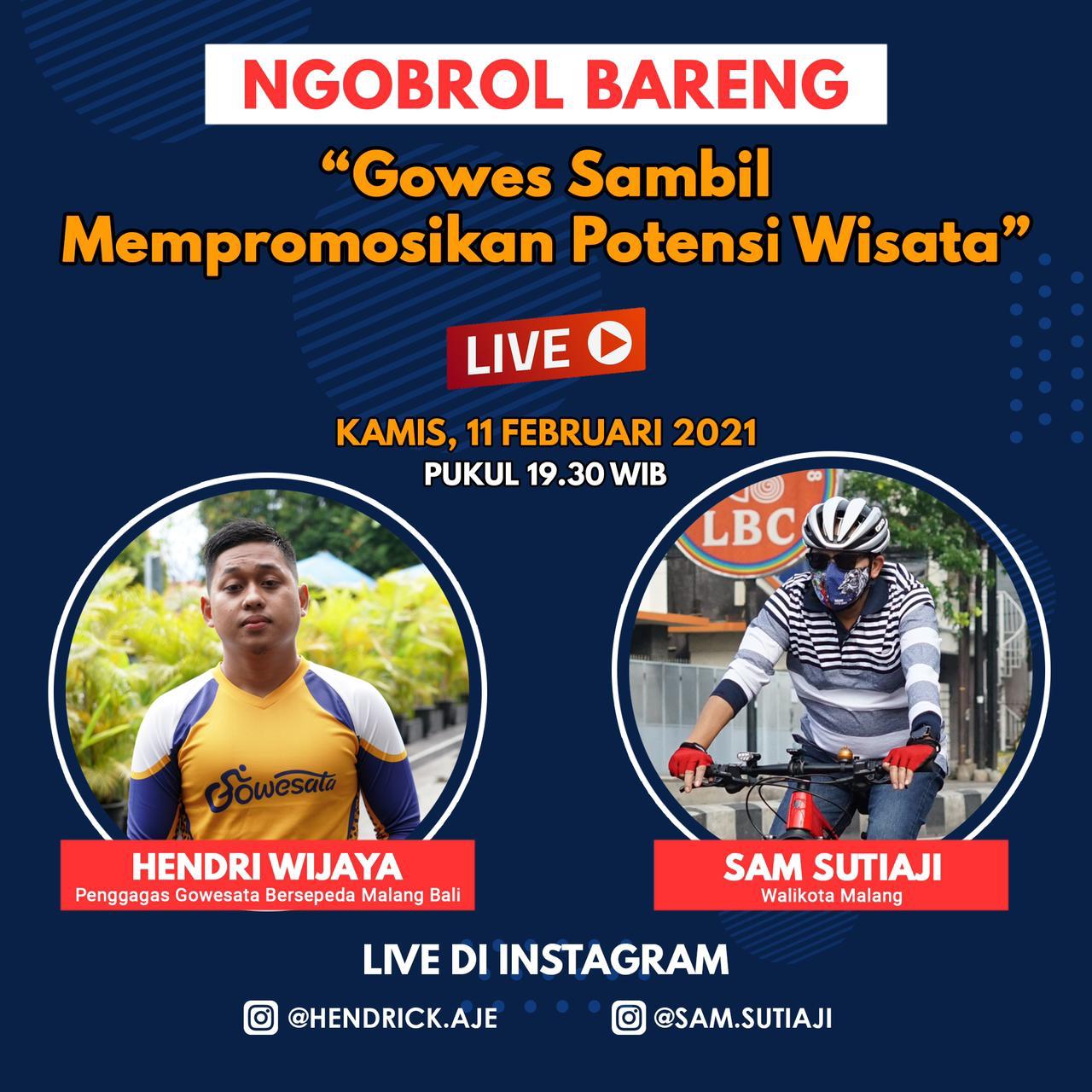 Live instagram Project Director Gowesata Hendri Wijaya dan Wali Kota Malang Sutiaji