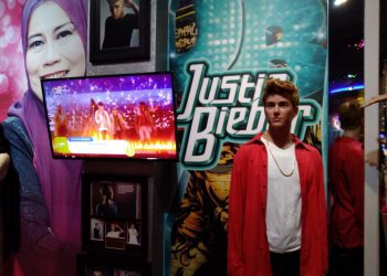 Patung lilin Justin Bieber di Museum Musik Dunia Jatim Park 3