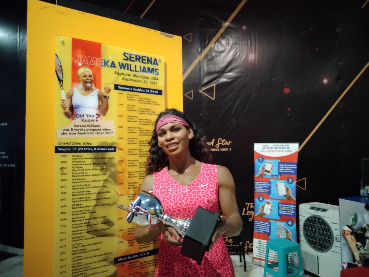 Patung lilin Petenis handal Serena Williams di The Legend Star JTP 3
