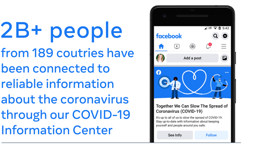 COVID-19 Info Center stat graphic