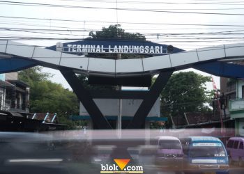Tampak depan Terminal Landungsari Kota Malang Selasa (23/08/2022) (blok-A/Syams)
