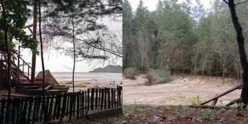 Kondisi Pantai Bajulmati terimbas banjir Malang Selatan (ist)