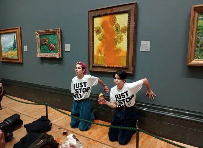 Lukisan Van Gogh Instagram Tangkapan Layar Just Stop Oil Lempar Tomat