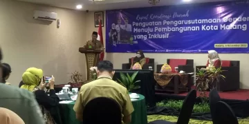 Rakorda penguatan pengarusutamaan gender Pemkot Malang bersama seluruh OPD Kota Malang (Blok-a.com/Putu Ayu Pratama S)