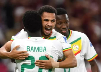 Senegal merayakan kemenangan atas Qatar di Piala Dunia 2022. (Getty Images)