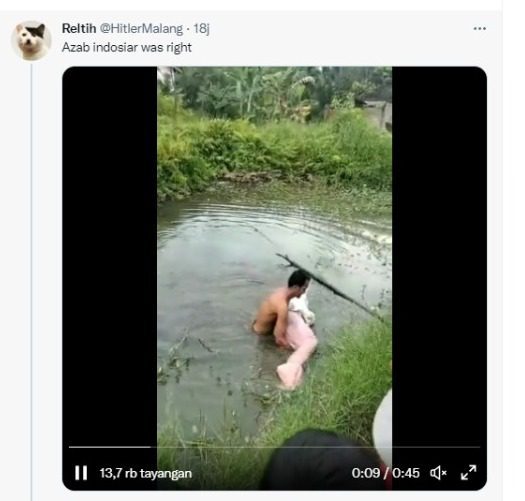 Viral, Ini Video Penemuan Mayat Perempuan Mirip Pocong di Riau