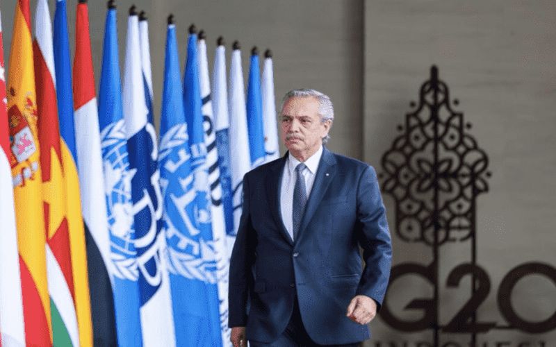 Presiden Argentina, Dr. Alberto Ángel Fernández KTT g20 Pusing Pulang