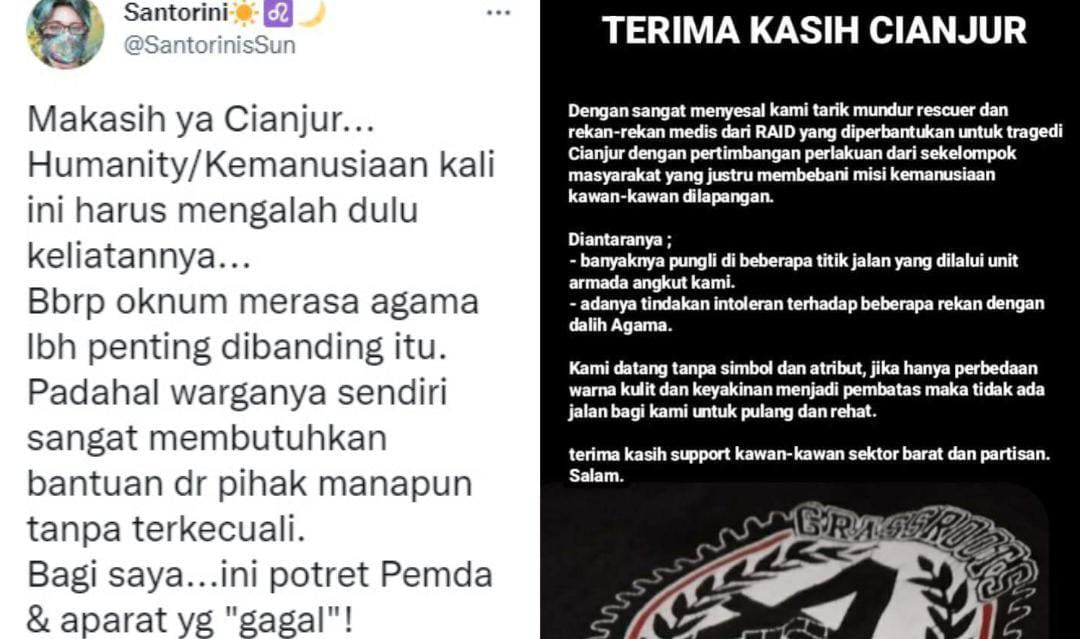 relawan cianjur mundur