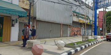 Guiding Block di Kayutangan Heritage Kota Malang, Jumat (2/12/2022) (blok-a/Putu Ayu Pratama S)