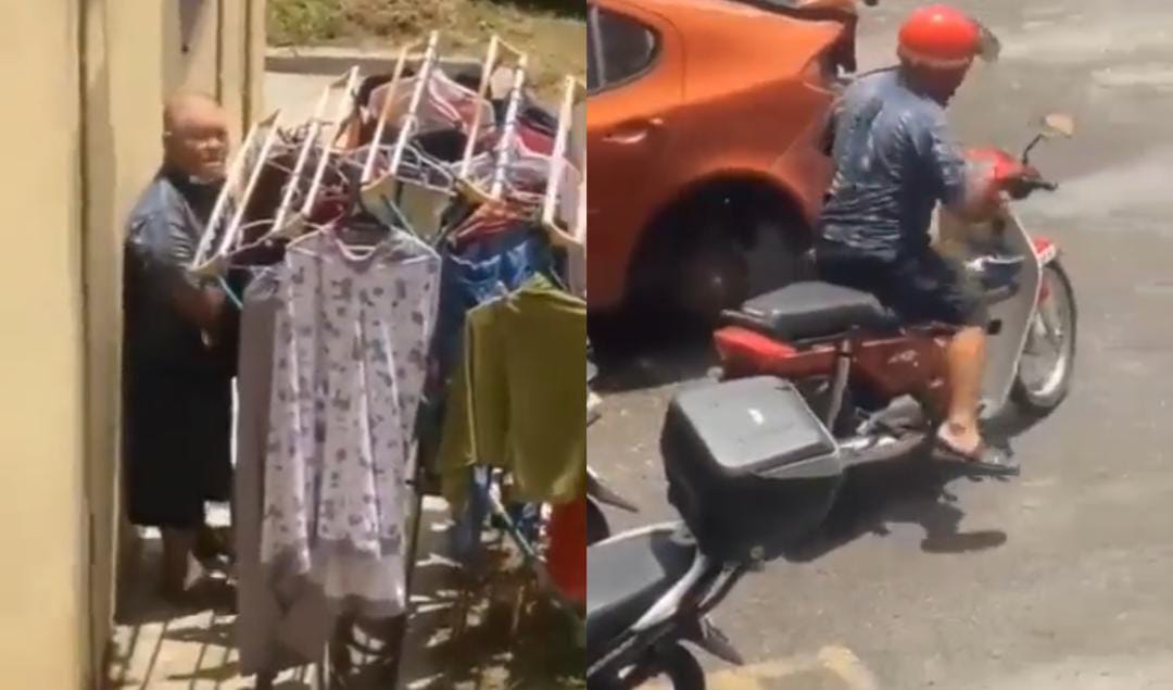 pria kepergok onani dibalik jemuran