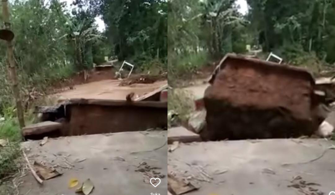 jembatan di trenggalek putus