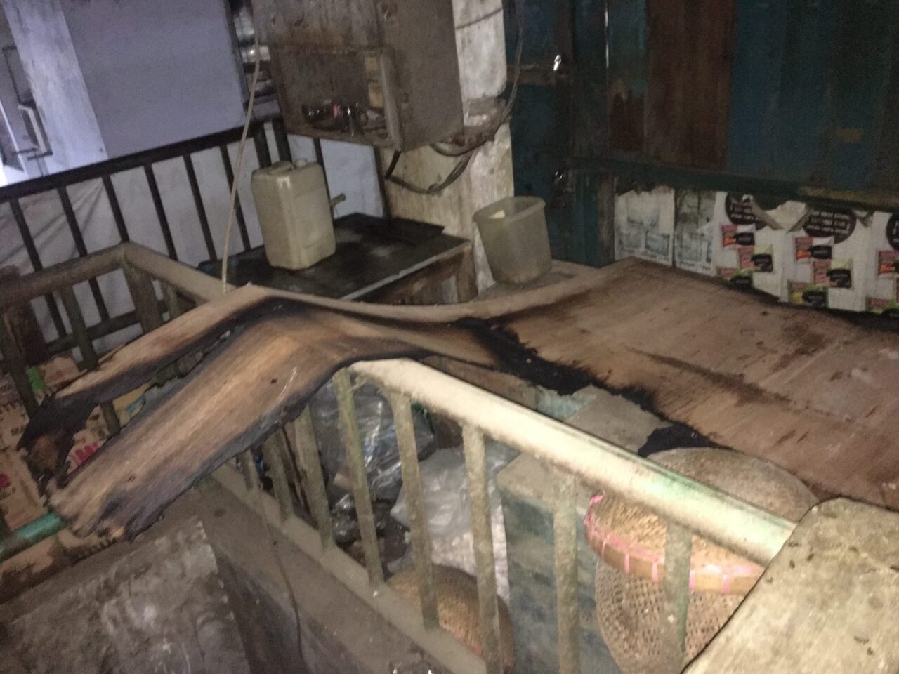 Lokasi kebakaran Pasar Daerah (Pasda) Genteng 1 Banyuwangi. (Koordinator Pasda Genteng 1 for Blok-a.com)