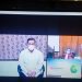 AKP Bambang Shidiq Achmadi, Mantan Kasat Samapta Polres Malang, saat mengikuti sidang secara video conference.(blok-a.com/Isma)