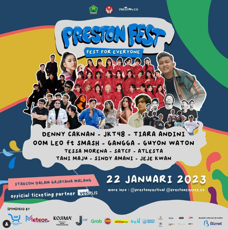 Lokasi penukaran tiket Preston Fest 2023