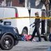 Polisi di lokasi penembakan di Monterey Park, California, Sabtu (21/1/2023).(AFP - Getty Images)