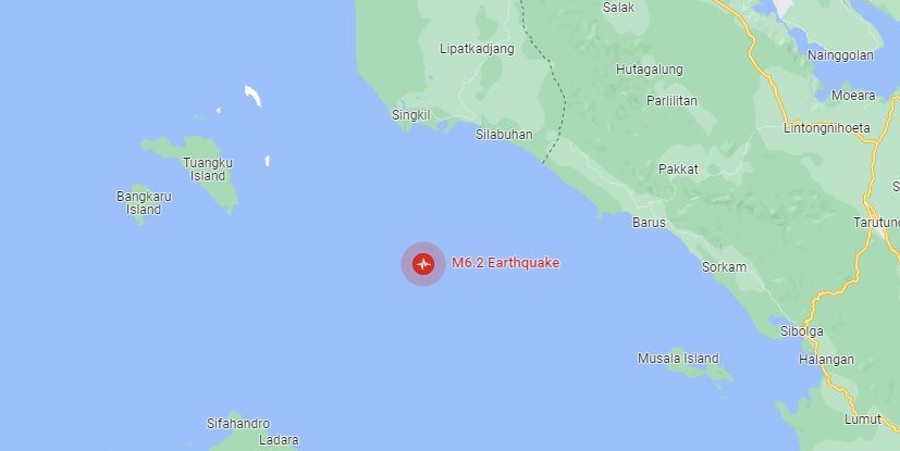 Gempa Aceh hari ini, Senin (16/1/2023). (doc. BMKG)