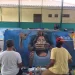 Caption : Situasi puluhan seniman mengikuti lomba mural aspirasiku di Mapolres Malang, Selasa (07/02/2023) (Blok-a.com / Putu Ayu Pratama S)
