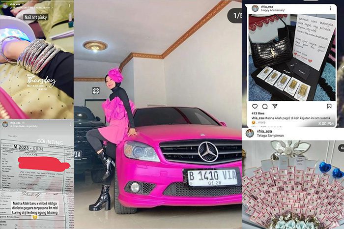 Istri pejabat Setneg pamer harta di media sosial. (doc. Twitter/@PartaiSocmed)