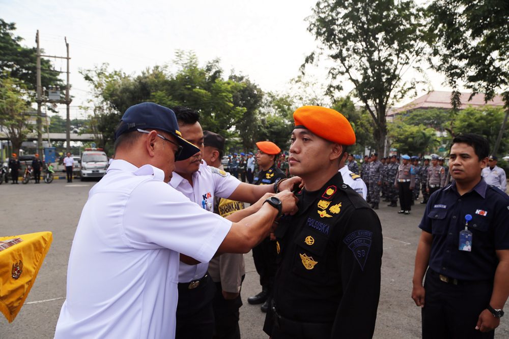 Apel gelar pasukan lebaran 2023 PT Kereta Api Indonesia (Persero) Daerah Operasi 8 Surabaya, Jumat (14/4/2023).(KAI)