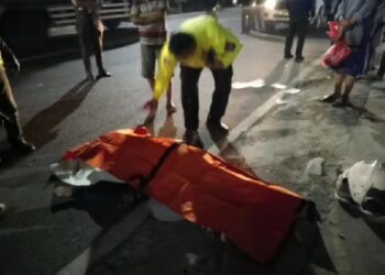 Gegara Batu Paving, Kecelakaan Tunggal di Depan RS Persada Hospital Araya Akibatkan Satu Orang Tewas