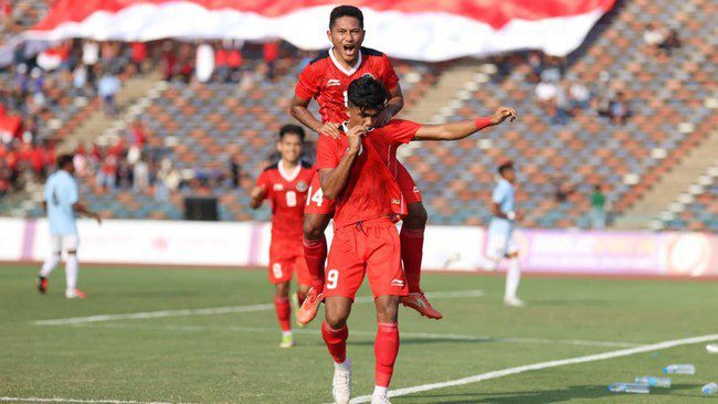Ramadhan Sananta mencetak dua gol saat Timnas Indonesia U-22 menang atas Myanmar. (Dok. PSSI)