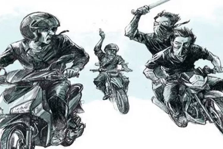 Ilustrasi geng motor