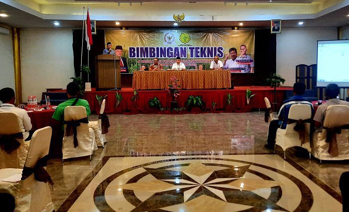Bimtek dan Sosialisasi Program Kegiatan Direktorat Jenderal (Ditjen) Prasarana dan Sarana Pertanian (PSP) di salah satu hotel di Kanigoro Kabupaten Blitar. (blok-a.com/Fajar)