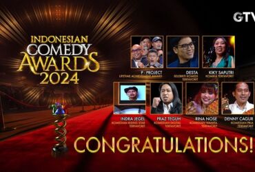 Deretan pemenang Indonesian Comedy Award 2024.