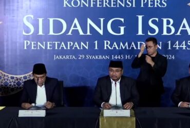Sidang isbat 1 Ramadan 1445 H yang digelar di Kantor Kementerian Agama, Jalan MH Thamrin Nomor 6, Jakarta, Minggu (10/3/2024).(YouTube Kemenag RI)