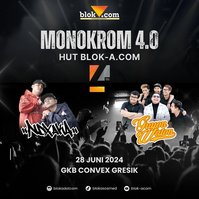 Konser spesial HUT ke-4 Blok-a.com di Gresik.