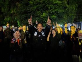 Calon Wali Kota Malang, Wahyu Hidayat saat mengunjungi Kickfest Malang 2024. (dok. Tim WALI)