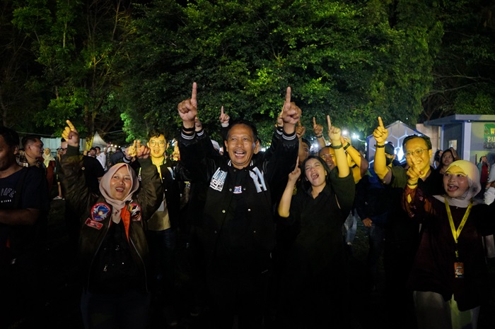 Calon Wali Kota Malang, Wahyu Hidayat saat mengunjungi Kickfest Malang 2024. (dok. Tim WALI)