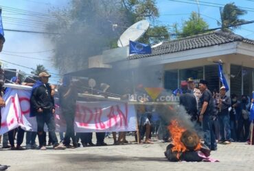 Demo buruh PT Panca Mitra Multi Perdana (PMMP), Rabu (22/10/2024).