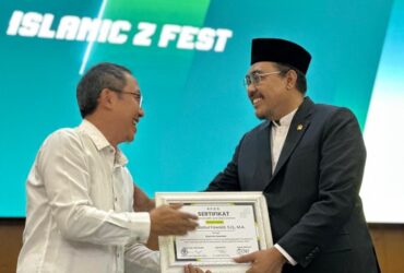 Gus Jazil usai peluncuran Pusat Studi Tafsir Nusantara yang dilakukan di sela acara Islamic Z Fest di Kampus UIN Syarif Hidayatullah, Jakarta, Selasa (29/10/2024).