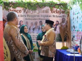 Pjs Bupati Mojokerto saat menghadiri acara lokakarya panen hasil belajar program pendidikan guru penggerak angkatan 10.(dokumen Kominfo)
