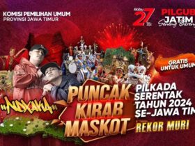 Puncak Kirab Maskot Pilkada Jatim 2024.