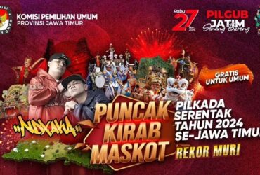 Puncak Kirab Maskot Pilkada Jatim 2024.