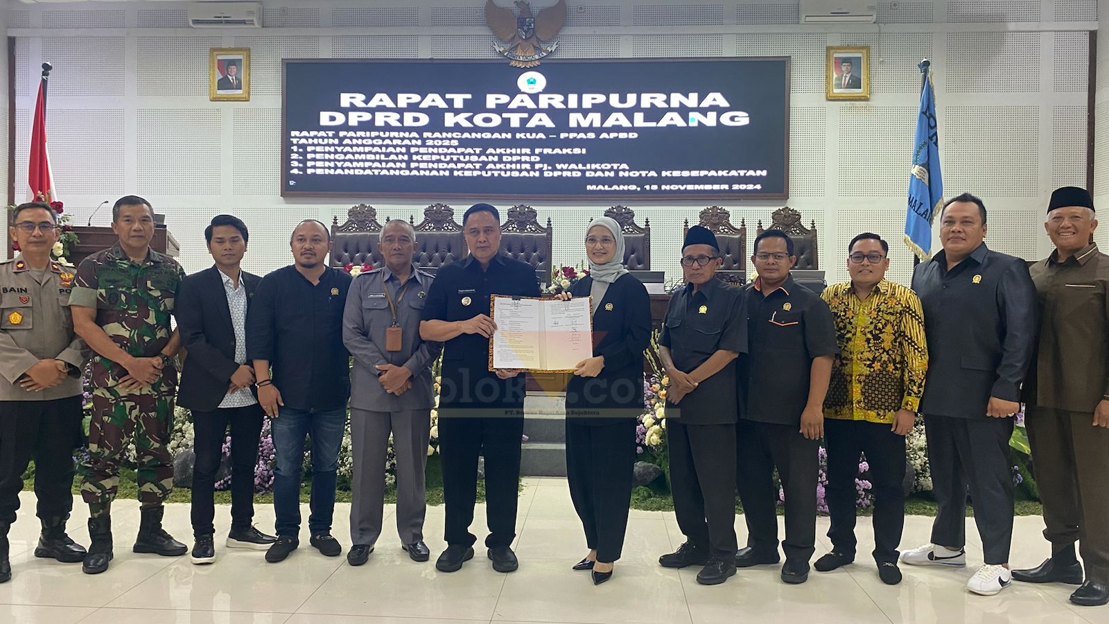 Rapat Paripurna DPRD Kota Malang dalam pembahasan target PAD 2025 (blok-a.com/ Putu Ayu Pratama S)