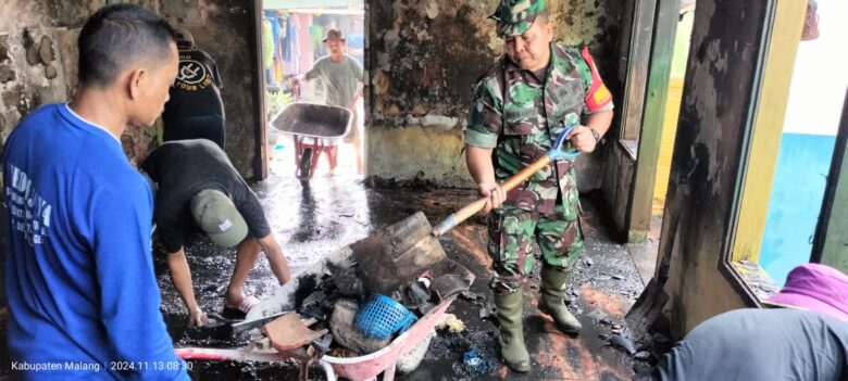 Kebakaran Rumah di Kecamatan Tajinan Malang, Pemilik Rugi Rp 50 Juta