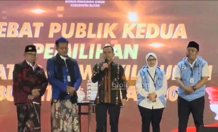 Debat publik kedua calon Bupati dan Wakil Bupati Blitar yang digelar KPU Kabupaten Blitar. (blok-a.com/Fajar)