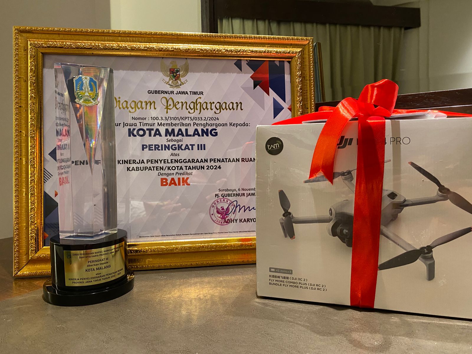 DPUPRPKP Kota Malang Raih Penghargaan Siswatek 2024, Pelayanan Prima Penataan Ruang