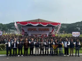Jajaran Forkopimda dan pengurus Bawaslu Kota Malang usai apel siaga jelang pemungutan suara Pilkada 2024 (Andik Agus/Blok-a.com)