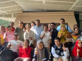 Calon Wali Kota Malang, Wahyu Hidayat di acara penyandang disabilitas (blok-a/M. Berril Labiq)