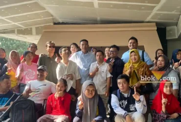 Calon Wali Kota Malang, Wahyu Hidayat di acara penyandang disabilitas (blok-a/M. Berril Labiq)