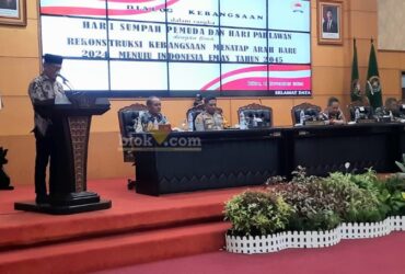 Dialog kebangsaan dengan tema 'Rekinstruksi Kebangsaan Menatap Arah Baru 2024 Menuju Indonesia Emas Tahun 2045 yang digelar FPK Kota Blitar. (blok-a.com/Fajar)