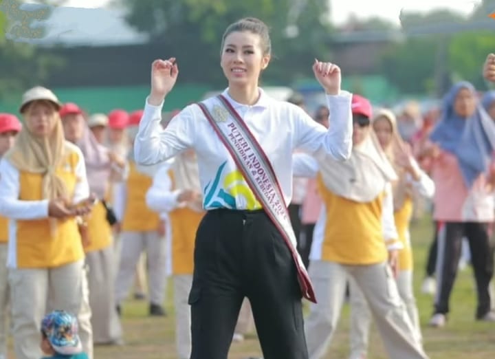 Peringatan HKN ke-60, di lapangan Tembokrejo, Muncar dihadiri oleh Puteri Indonesia Pendidikan dan Kebudayaan 2024, Melati Tedja, Minggu (24/11/2024).(blok-a.com/Kuryanto)